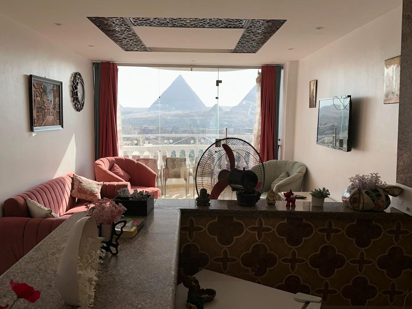 Full Pyramids View Apartment With Balcony For 8 P Kafret el-Gabal Dış mekan fotoğraf
