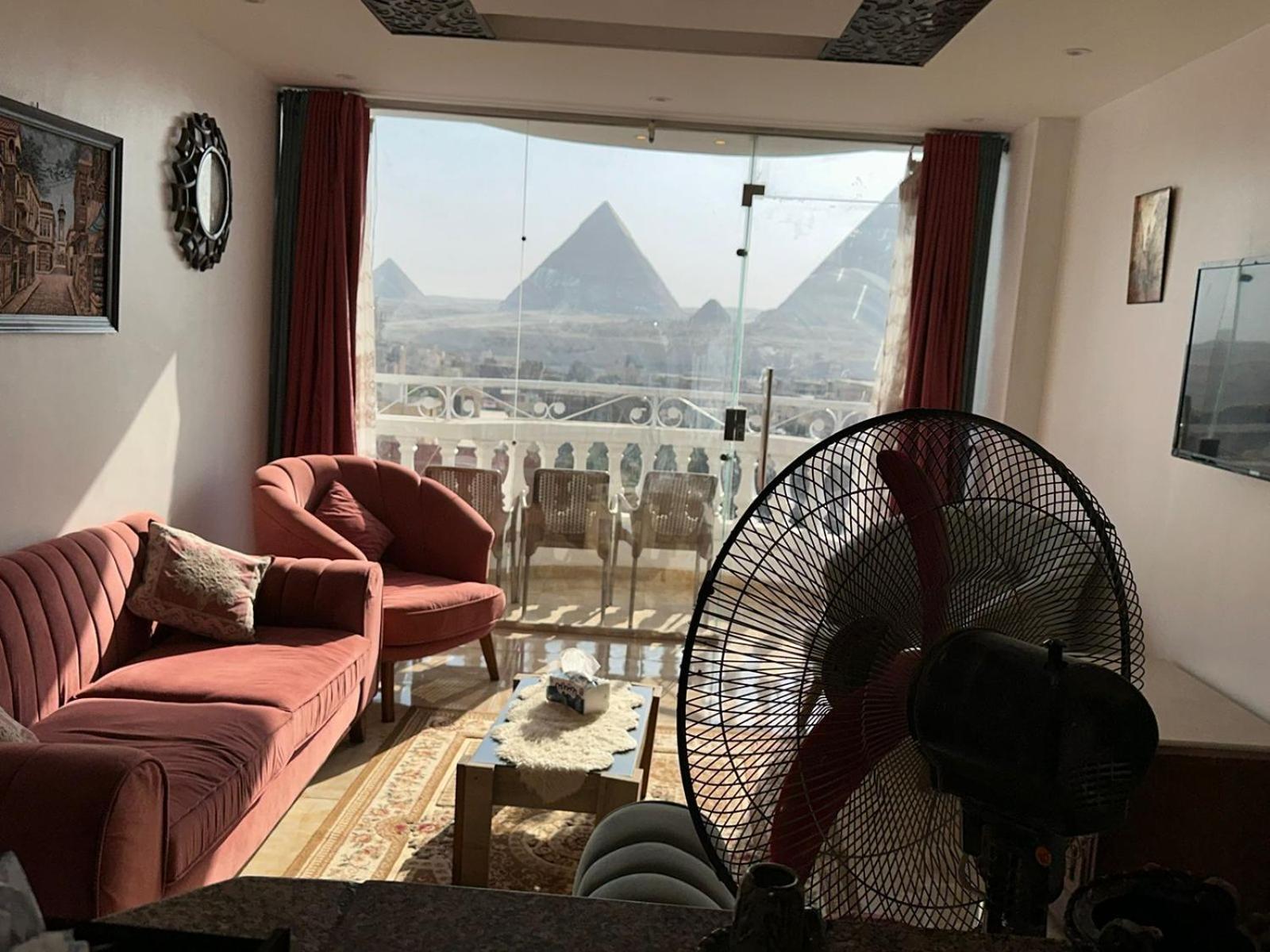 Full Pyramids View Apartment With Balcony For 8 P Kafret el-Gabal Dış mekan fotoğraf